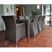 Roman 8 Rectangle Outdoor Dining Table & Chairs Set gallery detail image