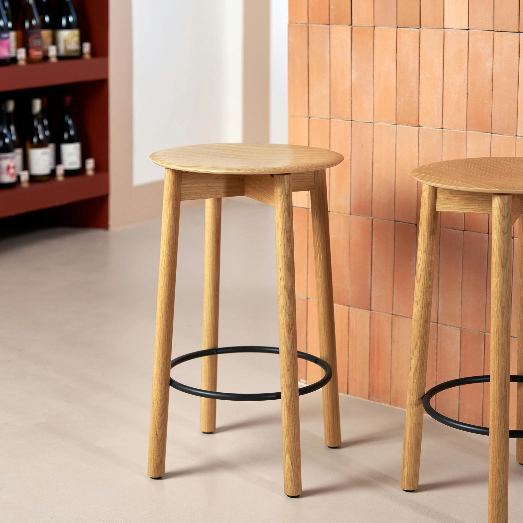 SSD Stool - Full Oak Wood gallery detail image