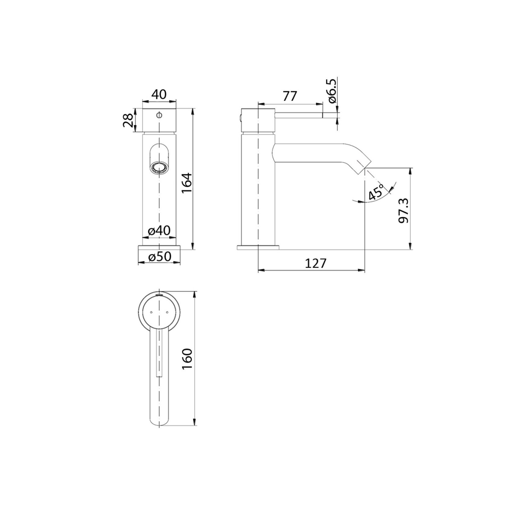 Unika Hali Basin Mixer gallery detail image