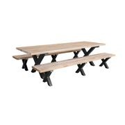 Fortico X-leg Teak Table 280cm gallery detail image