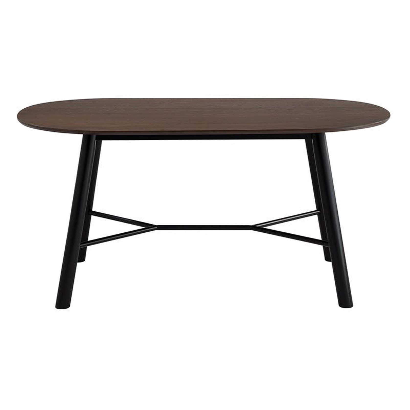 HAROLD Dining Table 160cm - Walnut & Black gallery detail image