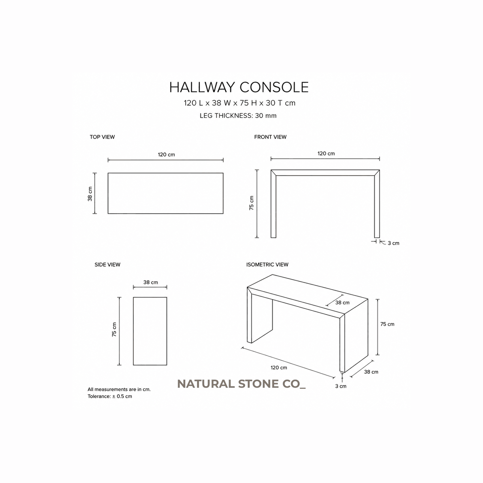 Waterfall Hallway Console - Viola Calacatta Marble gallery detail image