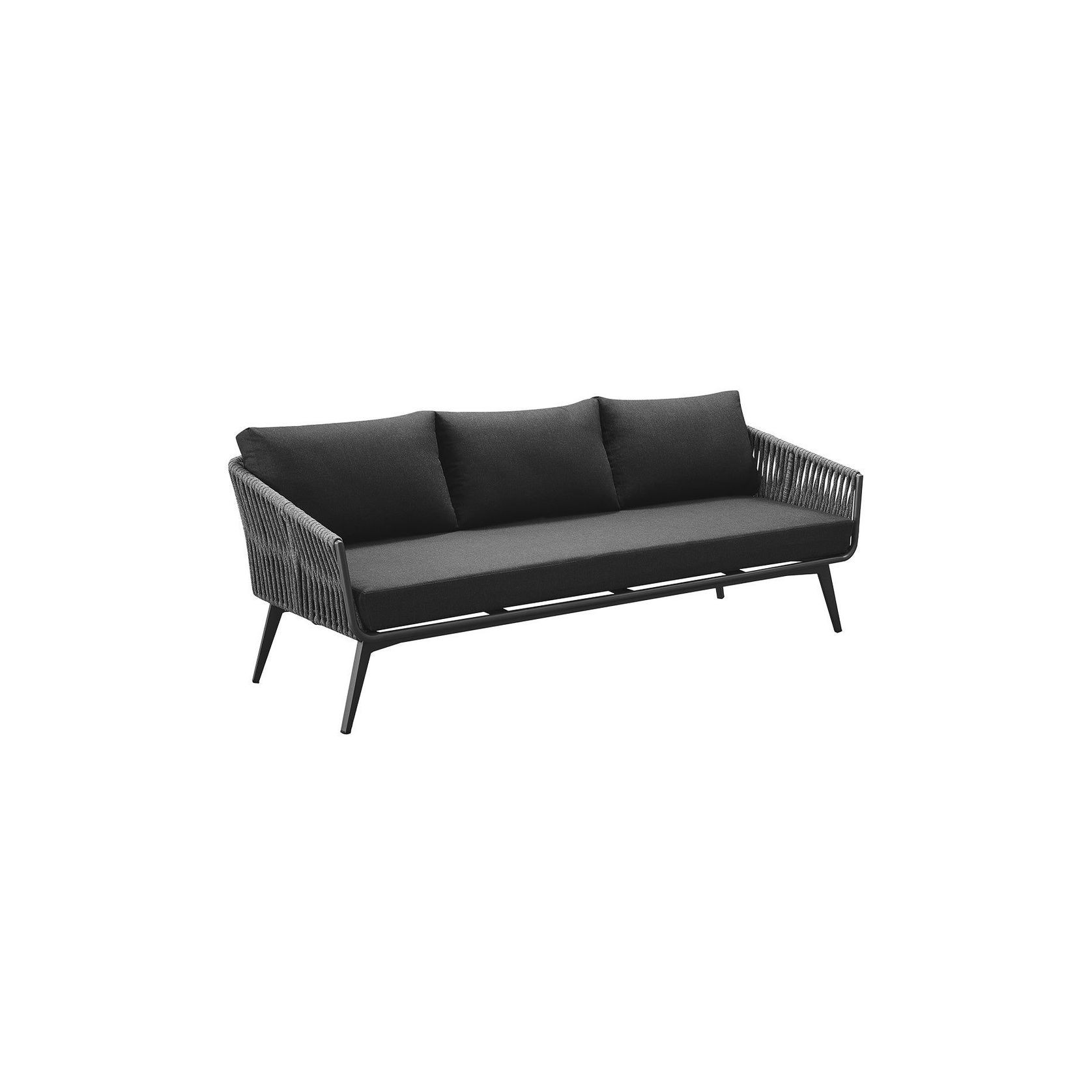 Kereru Aluminium and Rope Outdoor 3 Seater Sofa gallery detail image