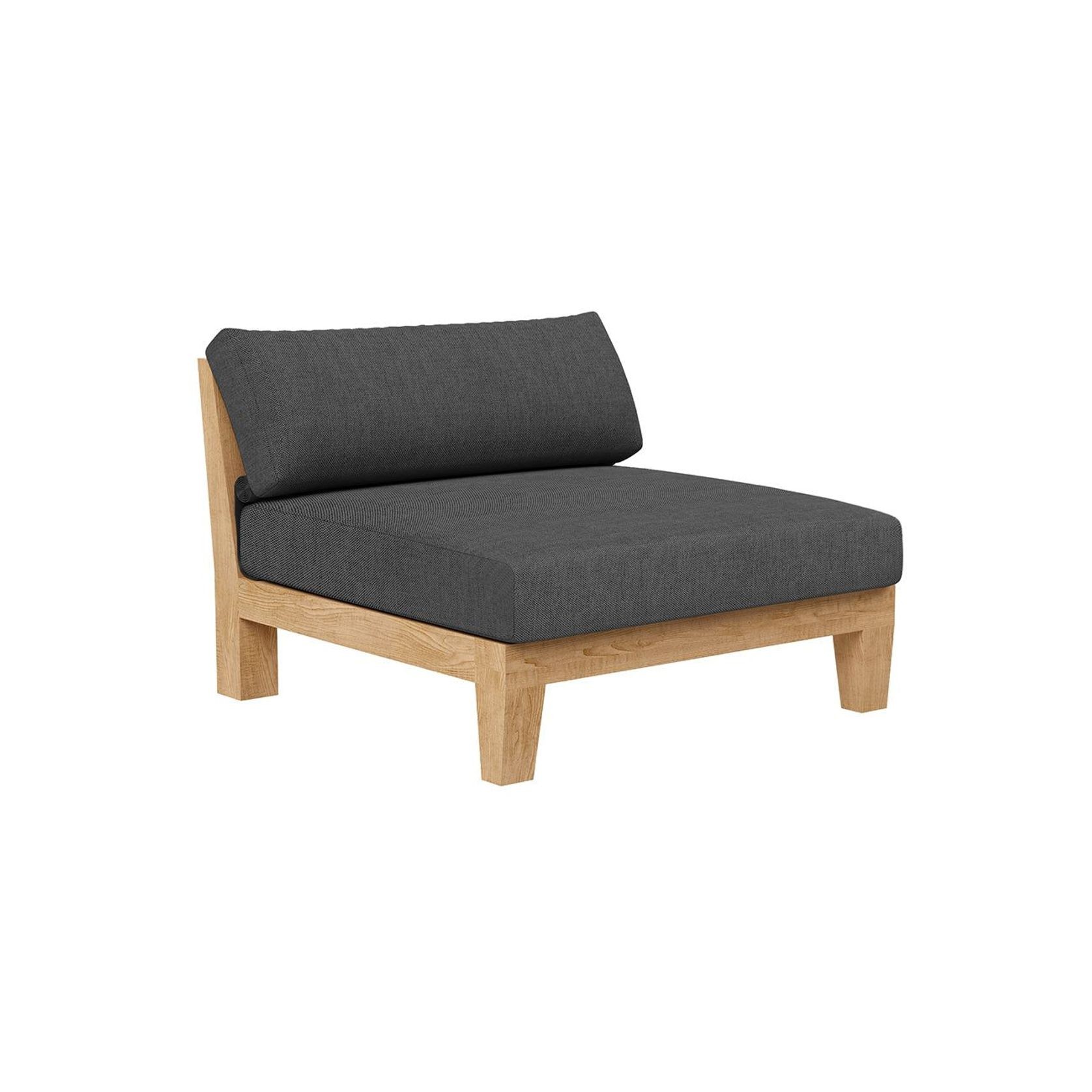 Newport Teak Outdoor Sofa with Armless Chairs - 5 Seat gallery detail image