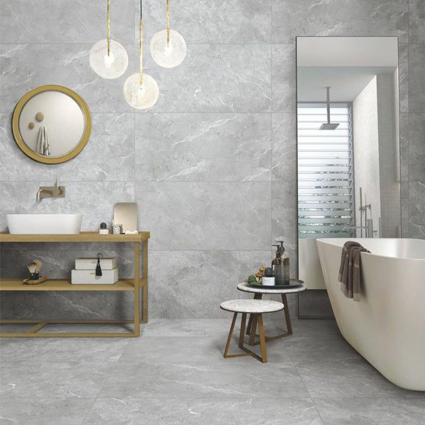 Muses Palazzo Light Grey | Rectangular Tile | 600 gallery detail image