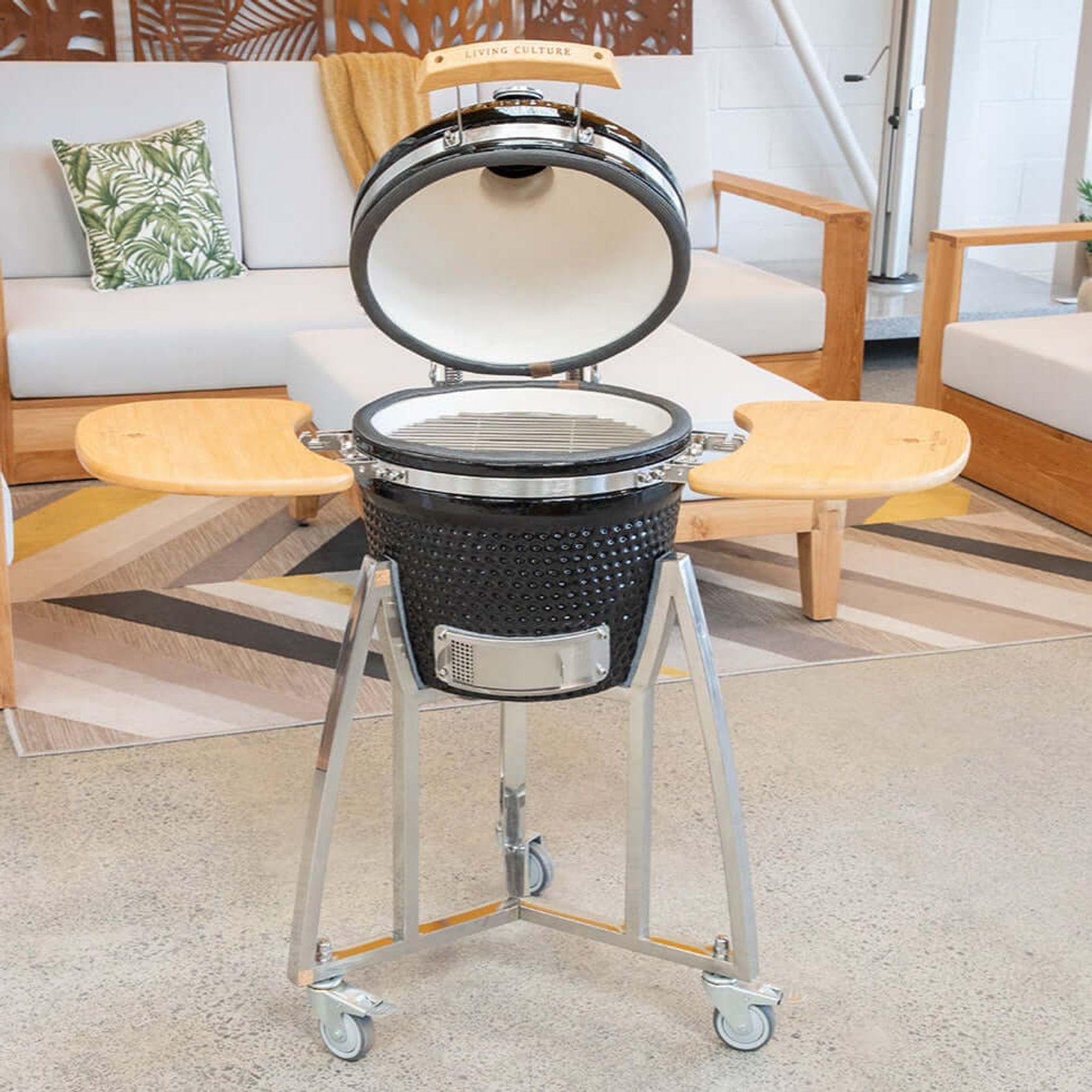 16-Inch Kamado Ceramic Charcoal Grill With Bonus Accessory Pack gallery detail image