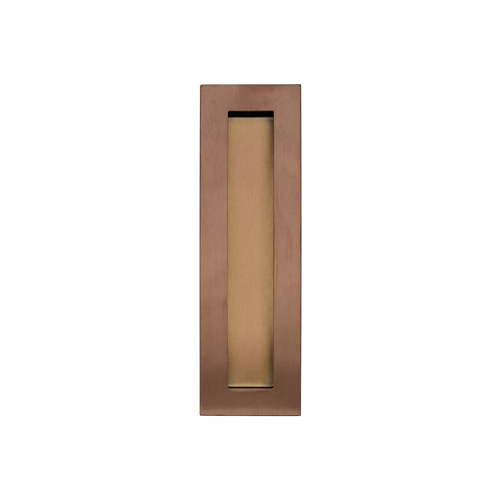 Brushed Copper FLUSH PULL Rectangle Handle  200mm gallery detail image