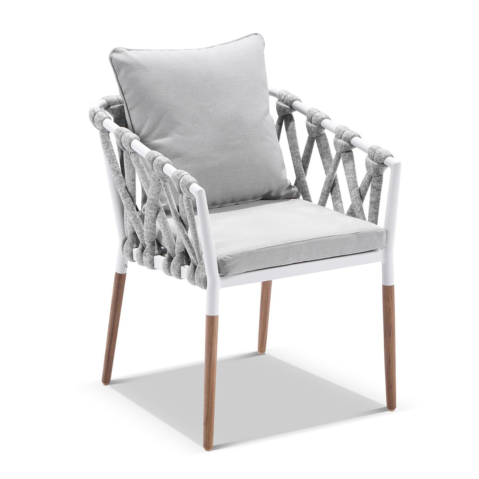 Cove Outdoor Ivory Rope Dining Chair gallery detail image