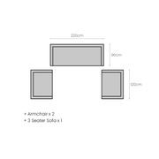 Ibis 2.0 Outdoor 3 Seater Sofa gallery detail image