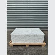 Block Coffee Table - Carrara Marble - Large | Natural Stone Co. gallery detail image