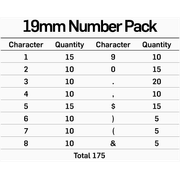 19mm Letter & Number Sets gallery detail image