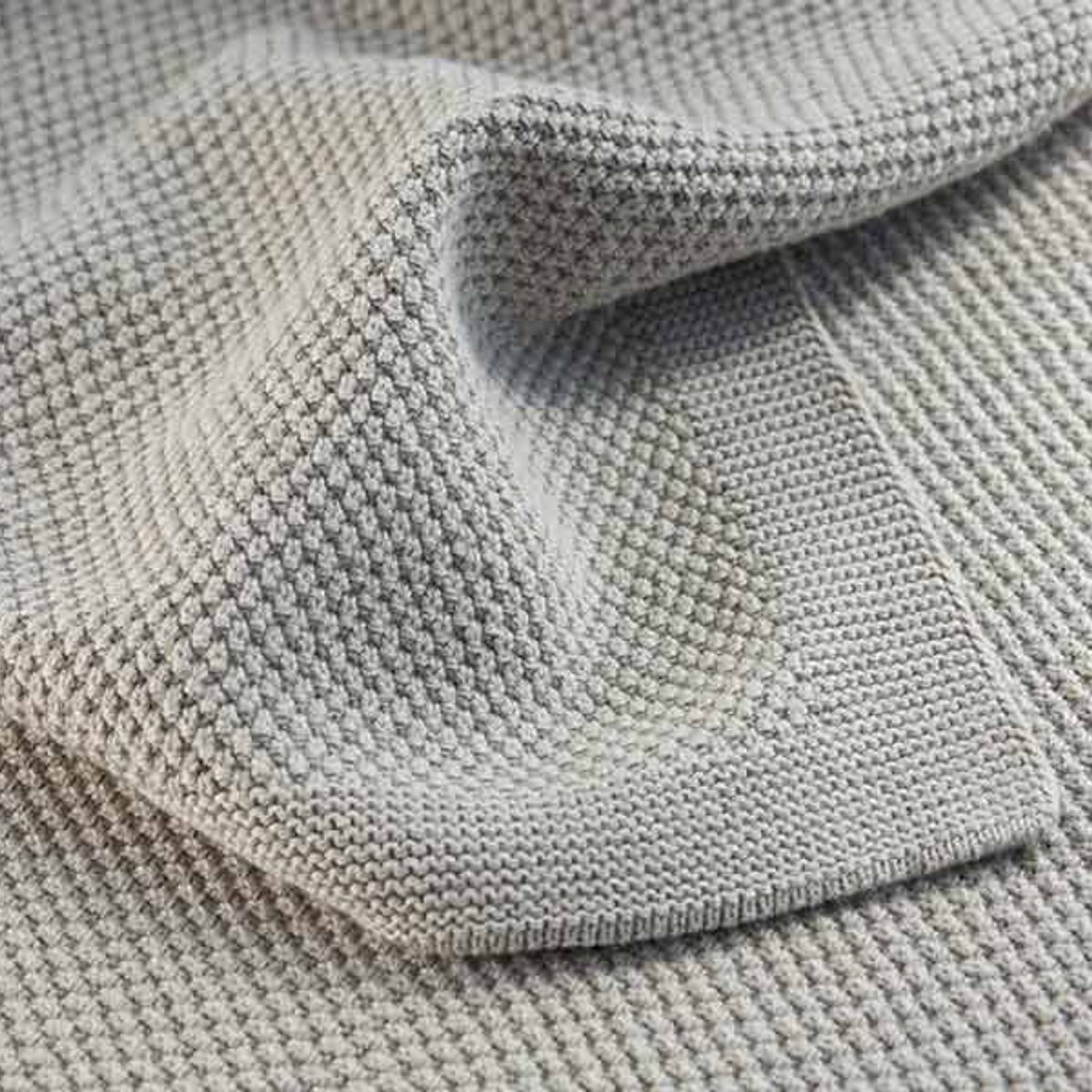 Moss Stitch Cotton Baby Cot Blankets gallery detail image