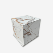 Cube Side Table - Gold Calacatta Marble | Natural Stone Co. gallery detail image