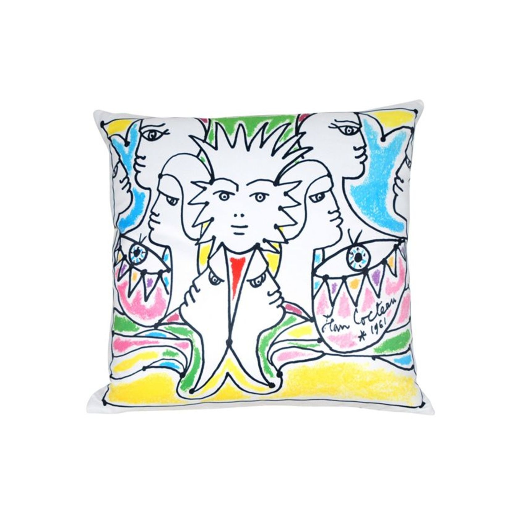 Multi Visages Jean Cocteau Cushion gallery detail image