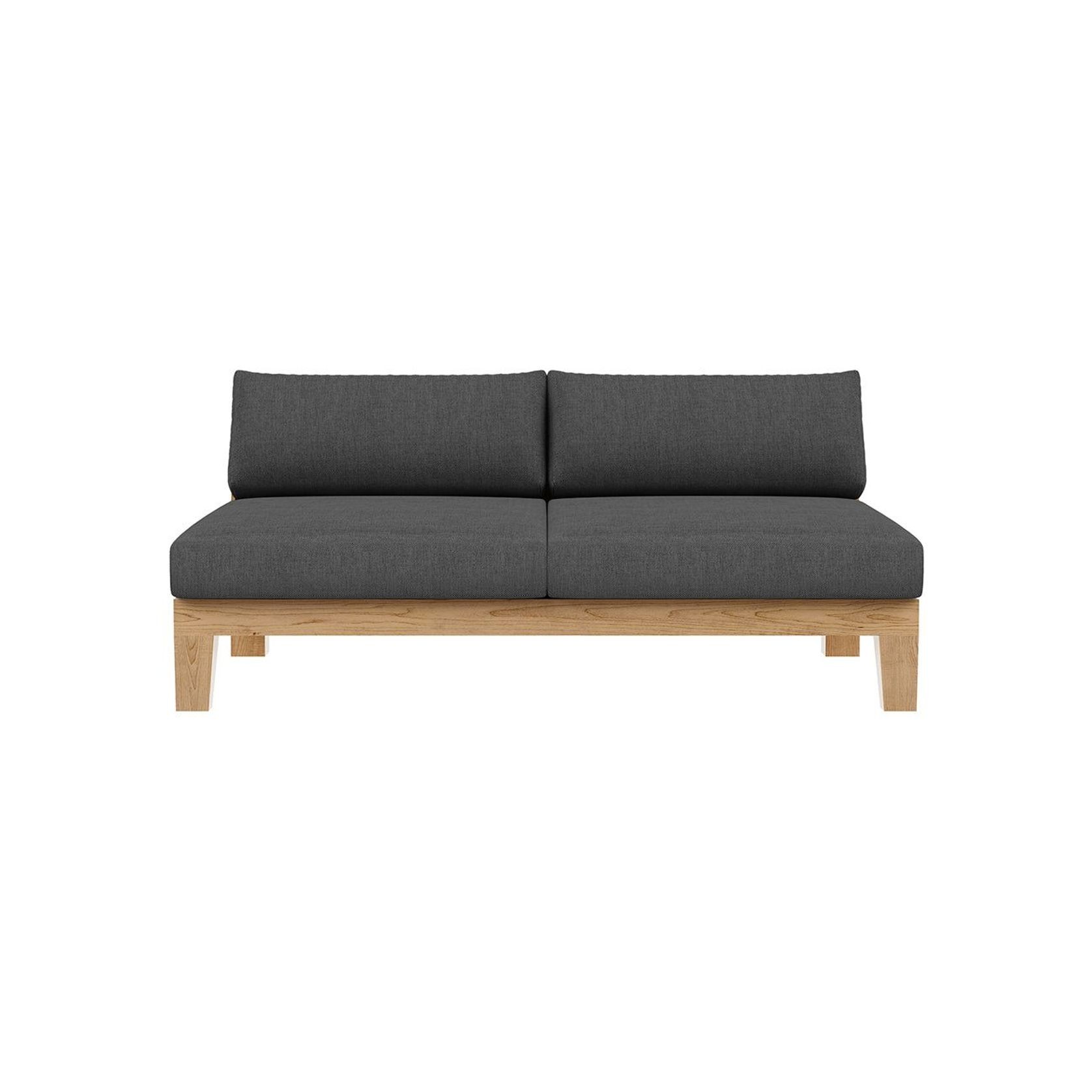 Newport Teak Outdoor Sofa with Armless Chairs - 6 Seat gallery detail image