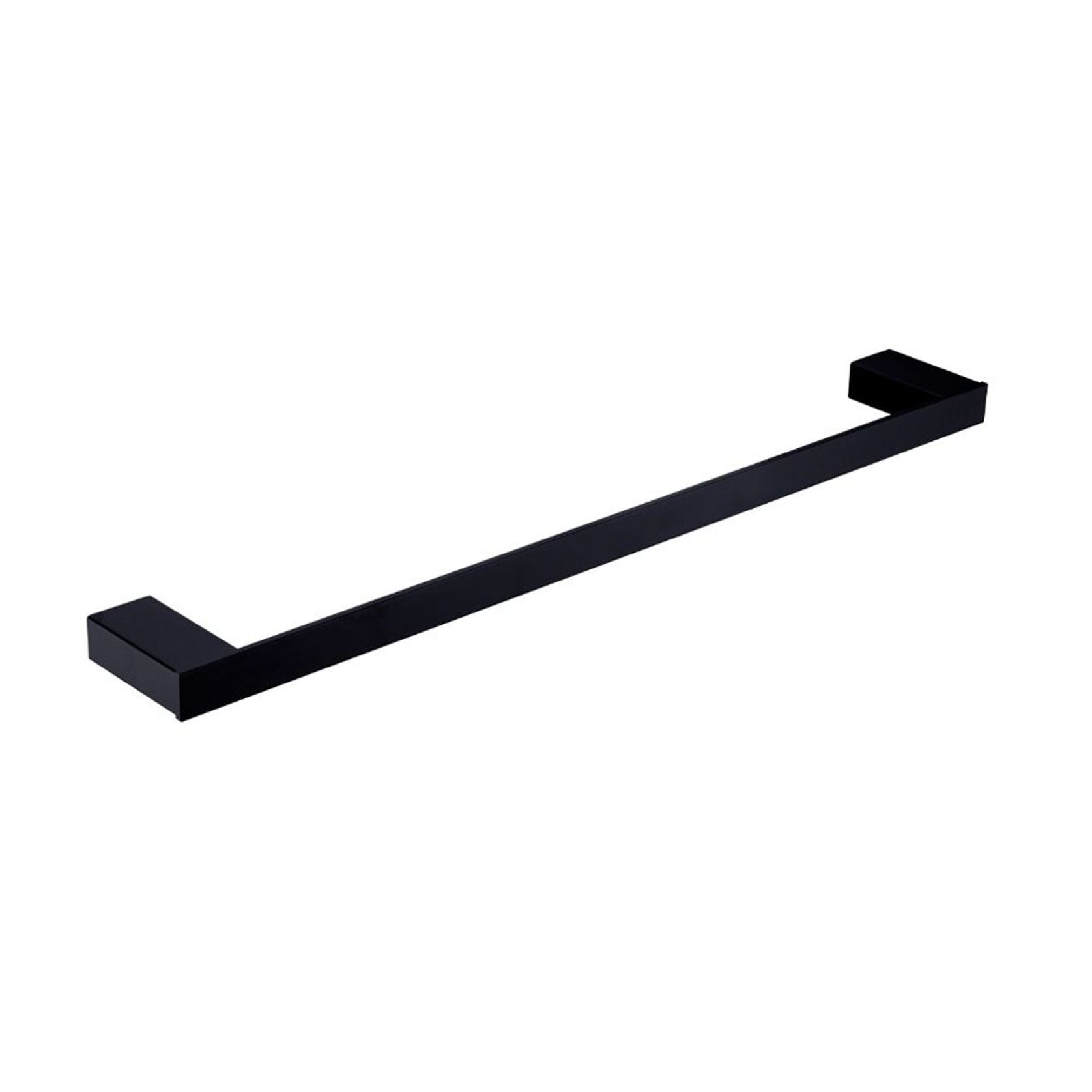 Celia Single Towel Rail 600mm Matte Black gallery detail image