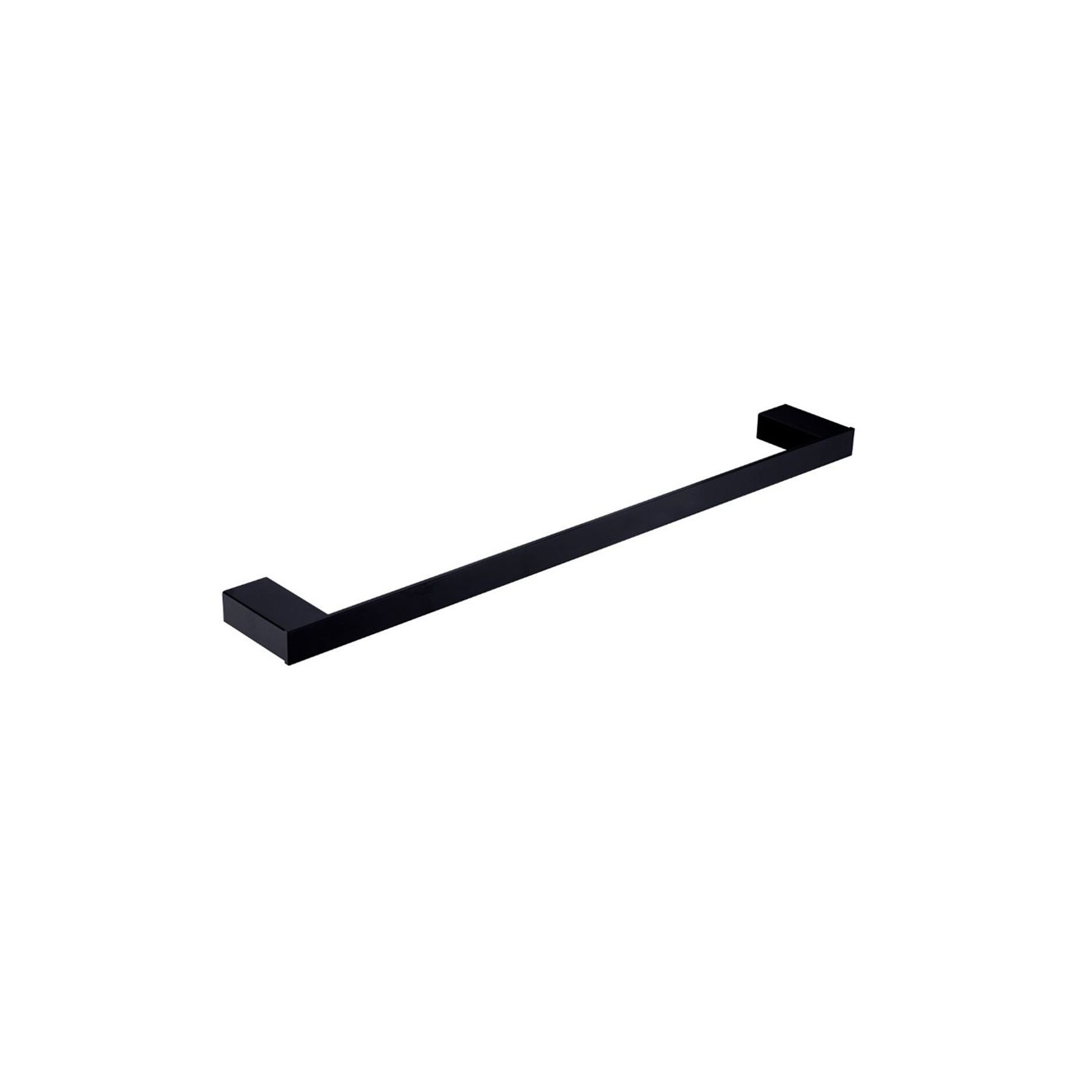 Celia Single Towel Rail 800mm Matte Black gallery detail image