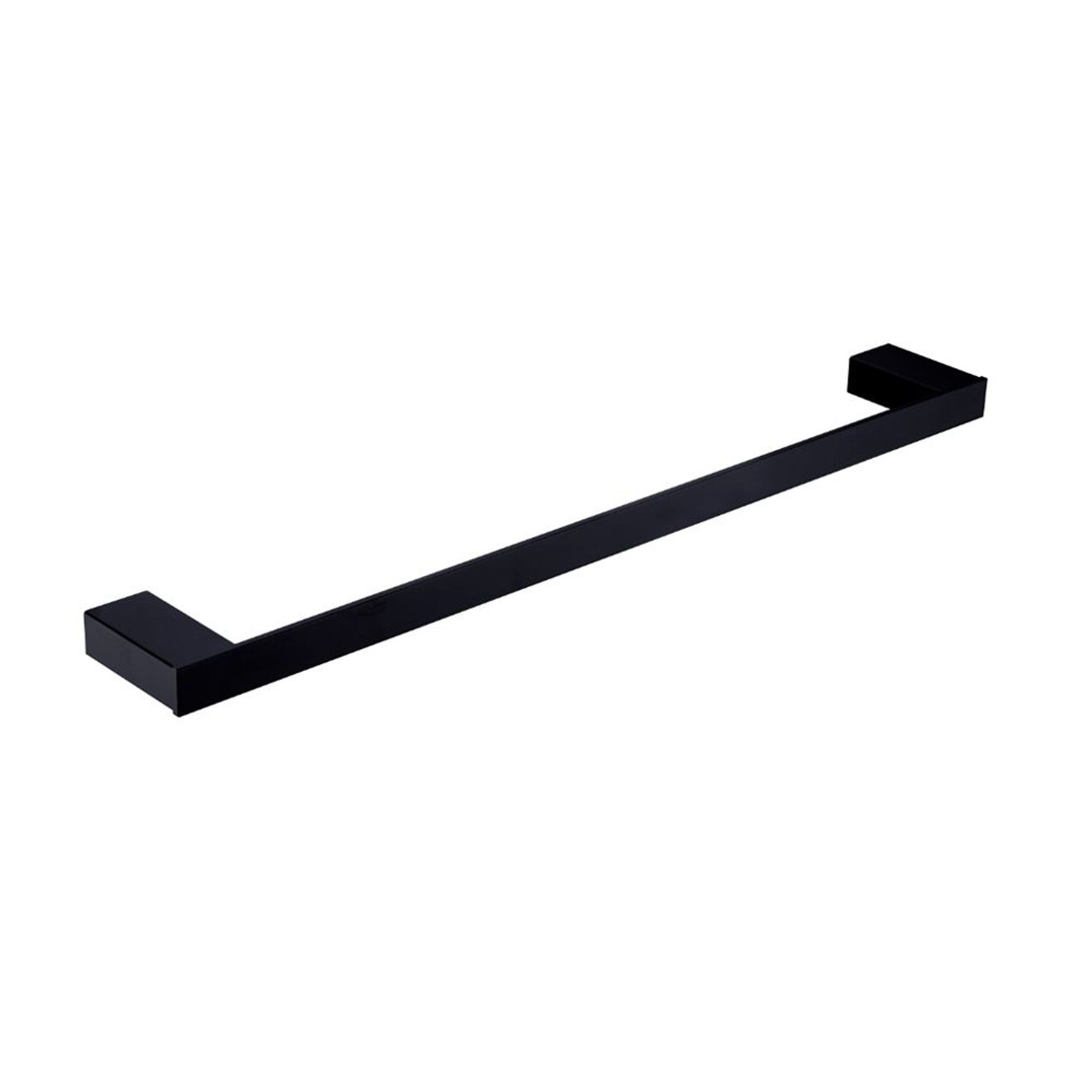 Celia Single Towel Rail 800mm Matte Black gallery detail image