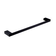 Celia Single Towel Rail 800mm Matte Black gallery detail image