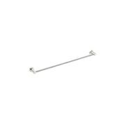 Mecca Single Towel Rail 800mm Brushed Nickel gallery detail image