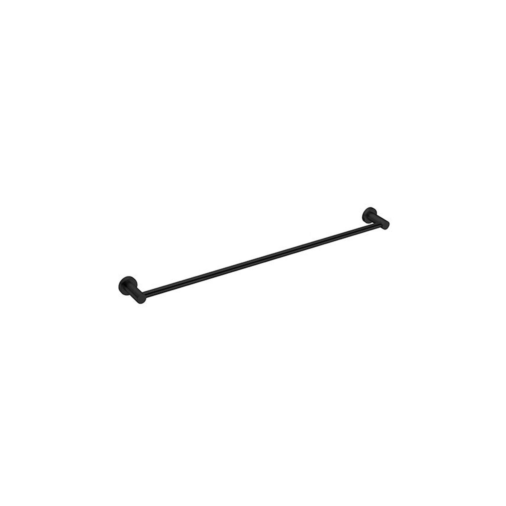 Mecca Single Towel Rail 800mm Matte Black gallery detail image