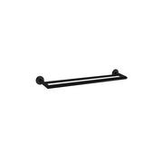 Dolce Double Towel Rail 700mm Matte Black gallery detail image
