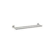 Dolce Double Towel Rail 700mm Brushed Nickel gallery detail image