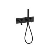 Mecca Wall Mount Bath Mixer With Hand Shower Matte Black gallery detail image