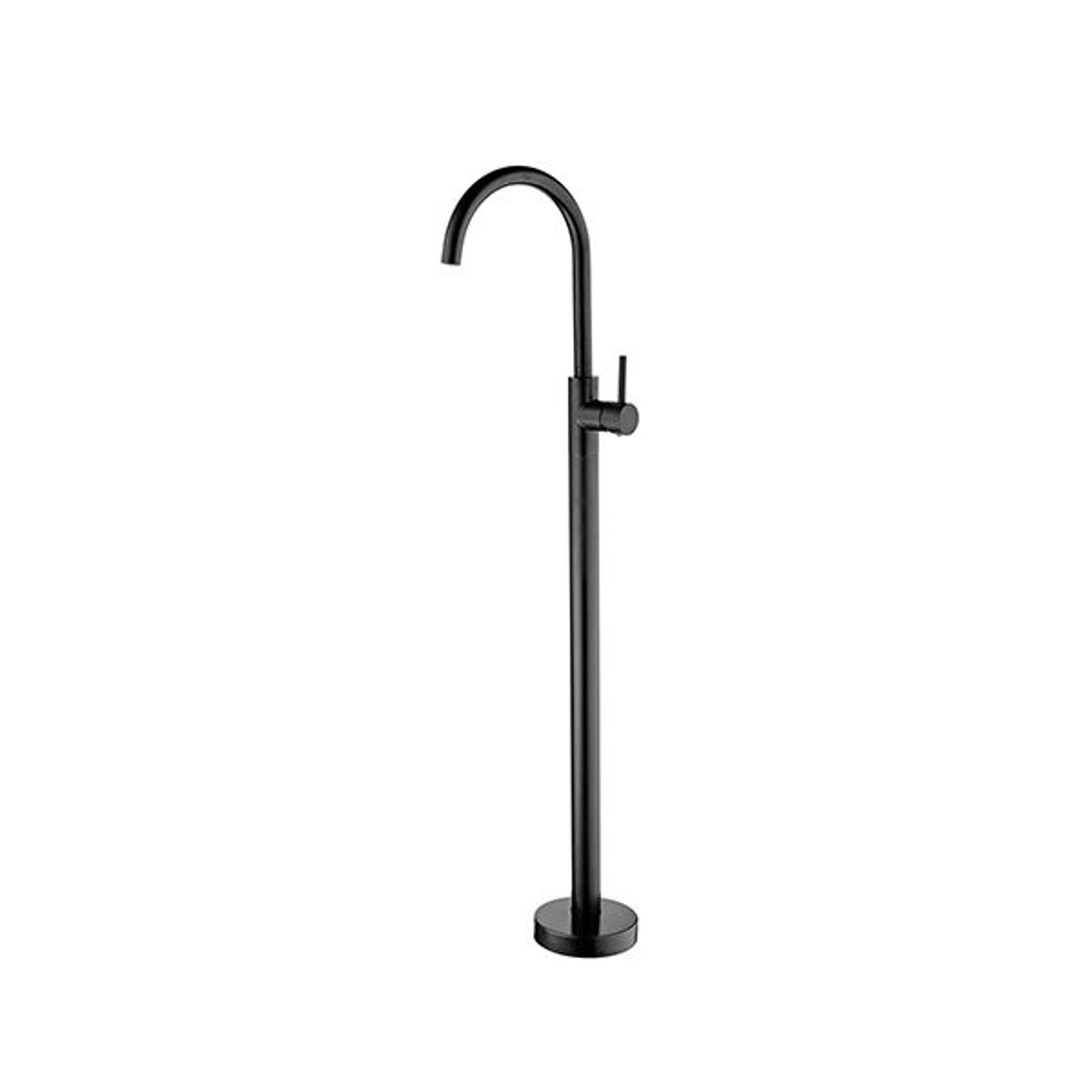 Mecca Freestanding Bath Mixer Matte Black gallery detail image