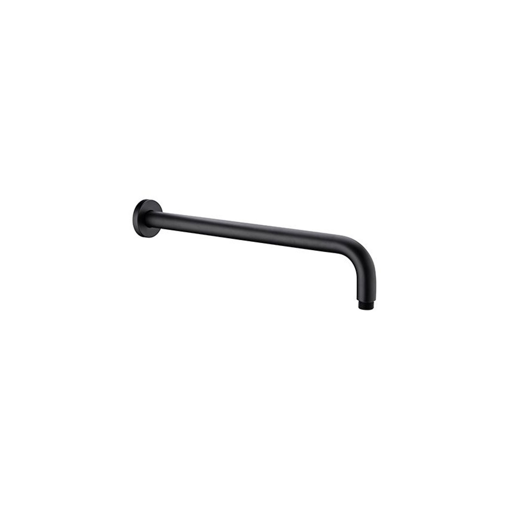 Round Shower Arm 500mm Length Matte Black gallery detail image