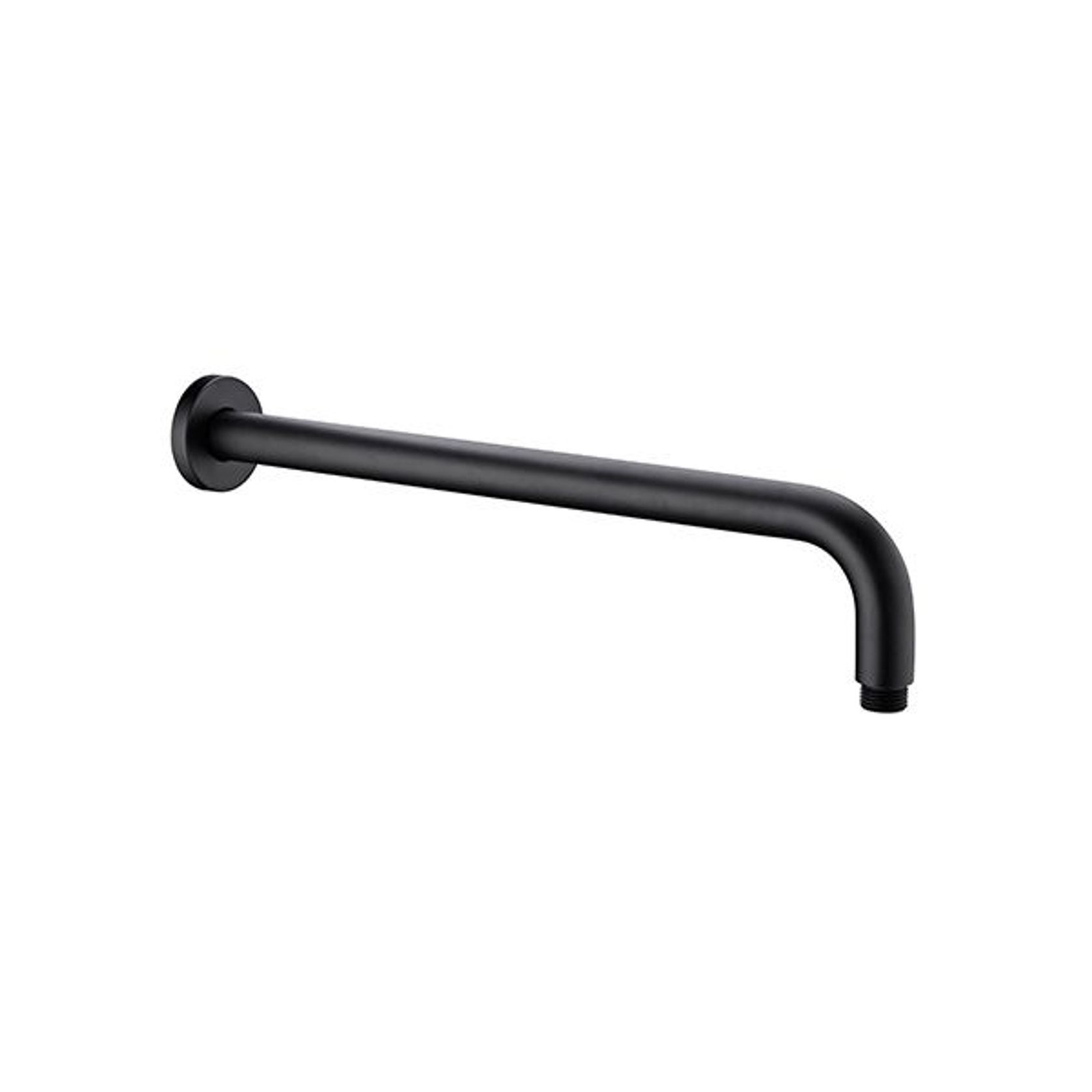 Round Shower Arm 330mm Length Matte Black gallery detail image