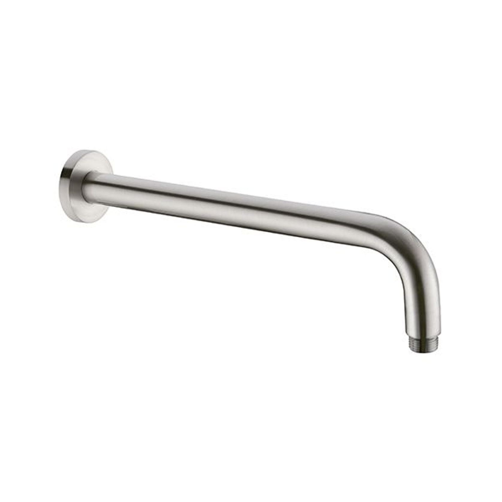 Round Shower Arm 330mm Length Brushed Nickel gallery detail image