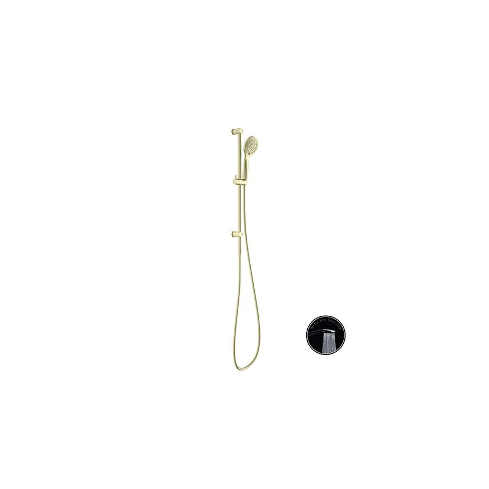 Opal Shower Rail With Air Shower Brushed Gold gallery detail image