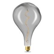 A165 Organic Shape Smoke grey glass E27 Light Bulb gallery detail image