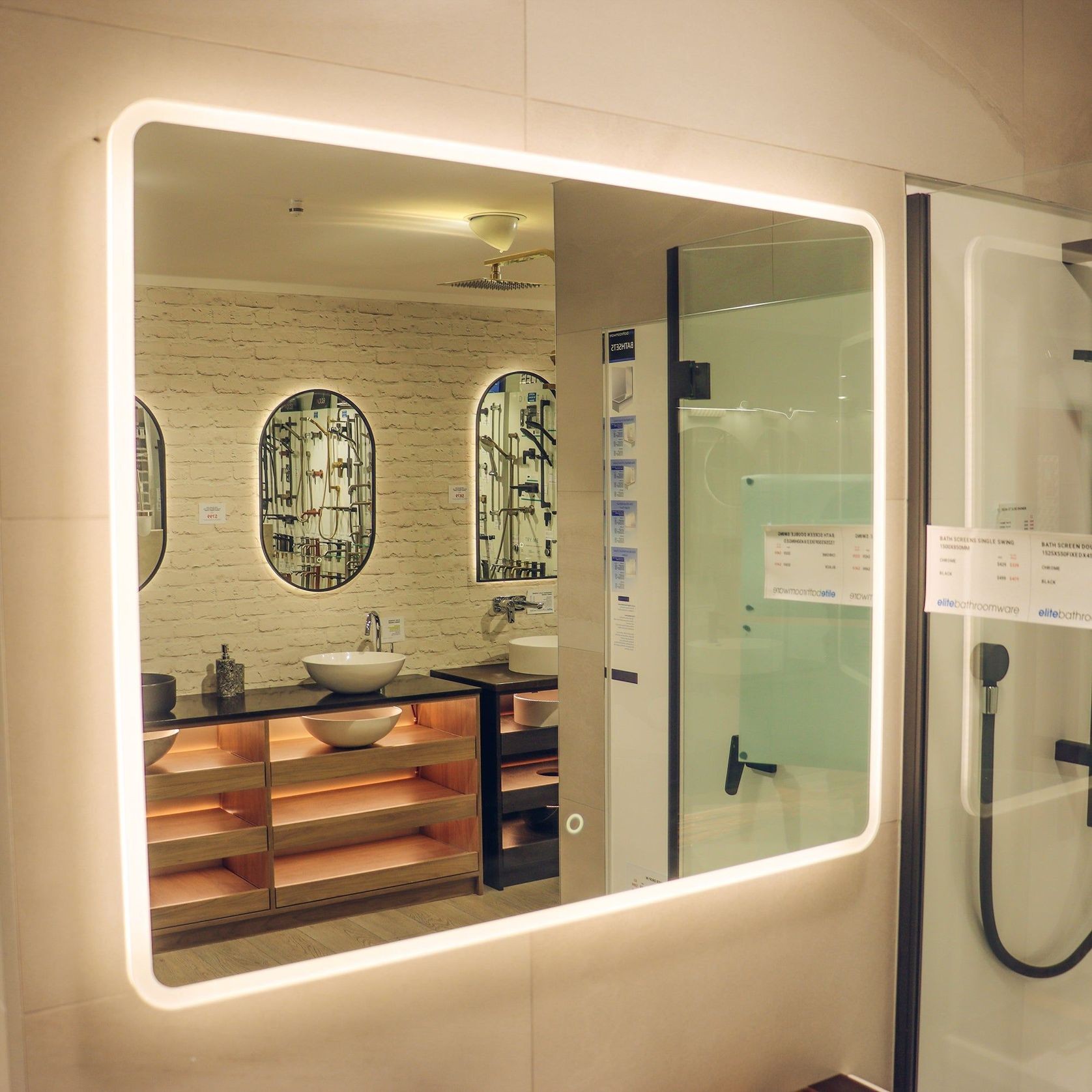 Code Solace Rectangle Led Mirror gallery detail image