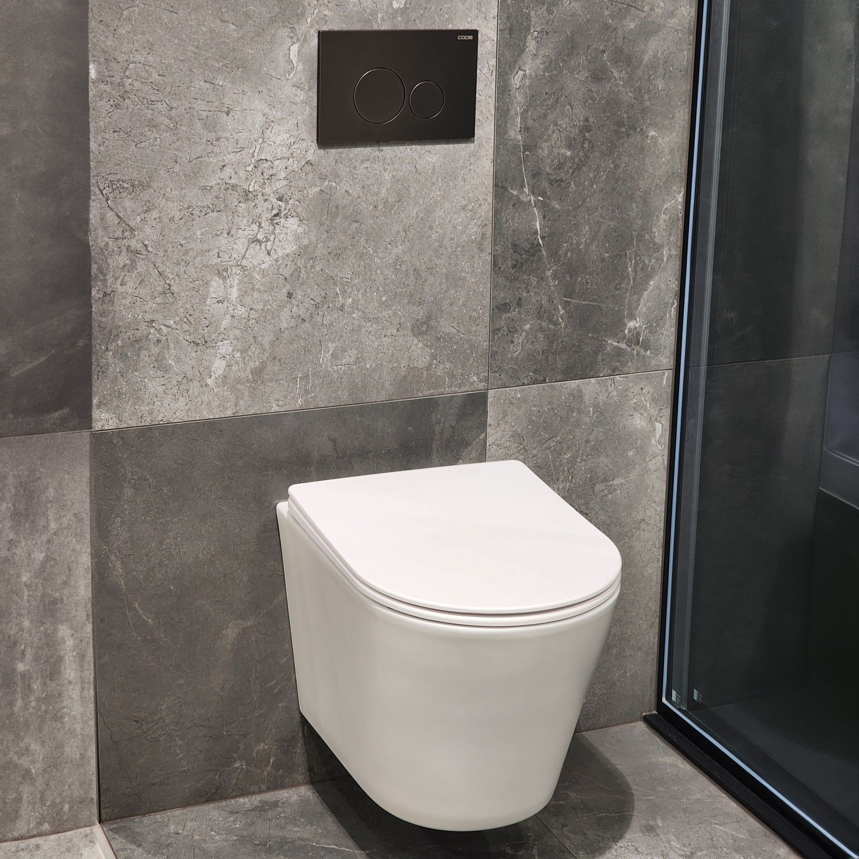 Pure Typhoon Wall Hung Toilet Suite | Gunmetal Btn gallery detail image