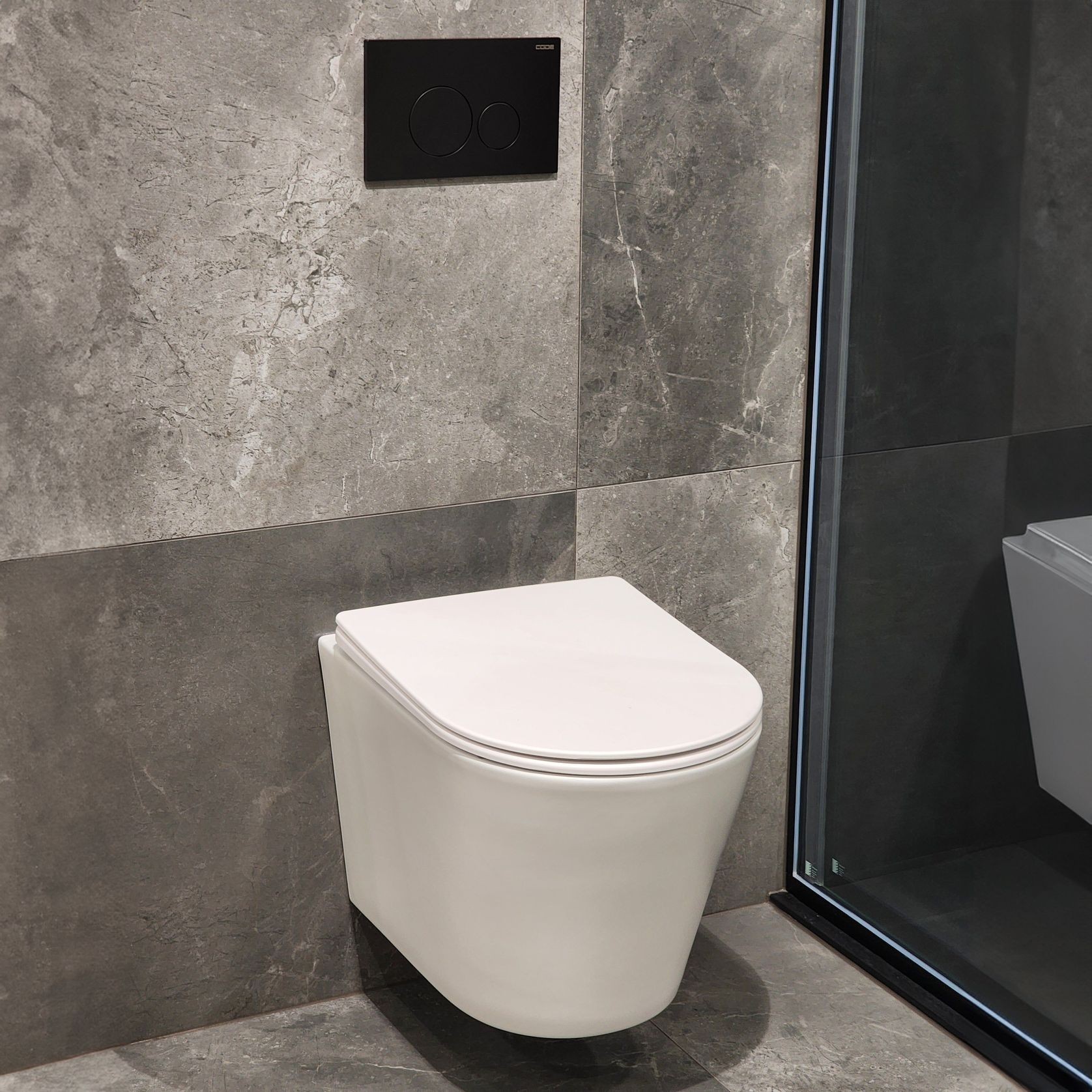 Code Pure Typhoon Wall Hung Toilet Suite | M/Black Btn gallery detail image