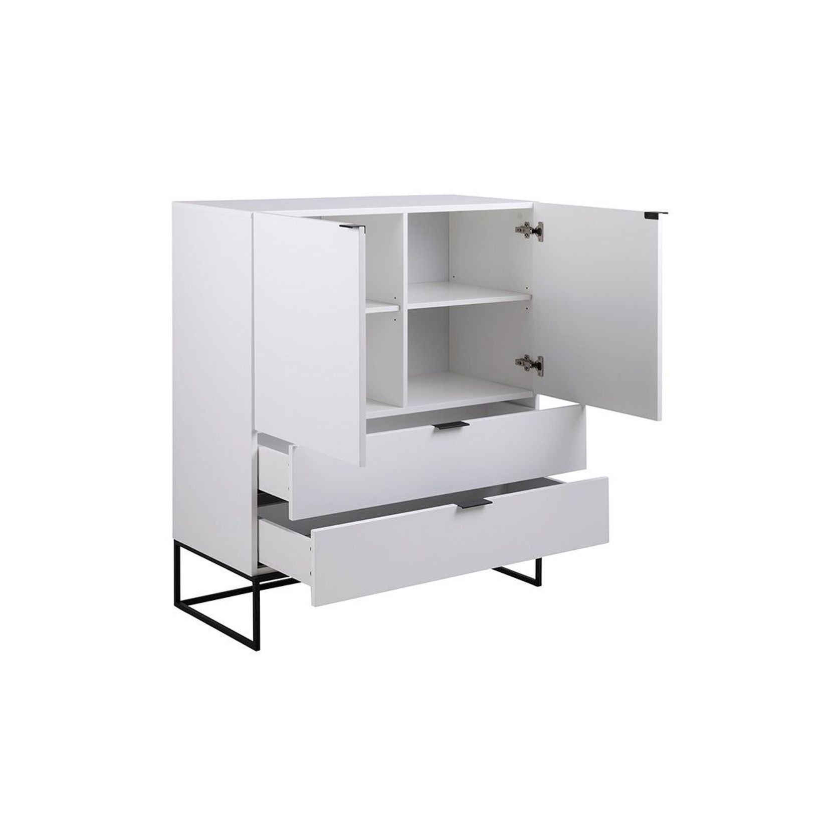 SVANA Tall Sideboard 100cm - White gallery detail image