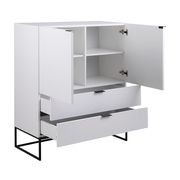 SVANA Tall Sideboard 100cm - White gallery detail image