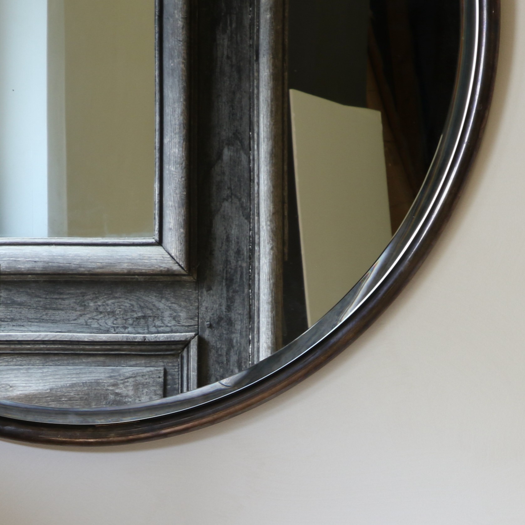 Tubular Brass Mirror | Ebonised Brass gallery detail image