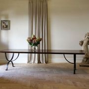 Refectory Table With Forged Iron Base gallery detail image