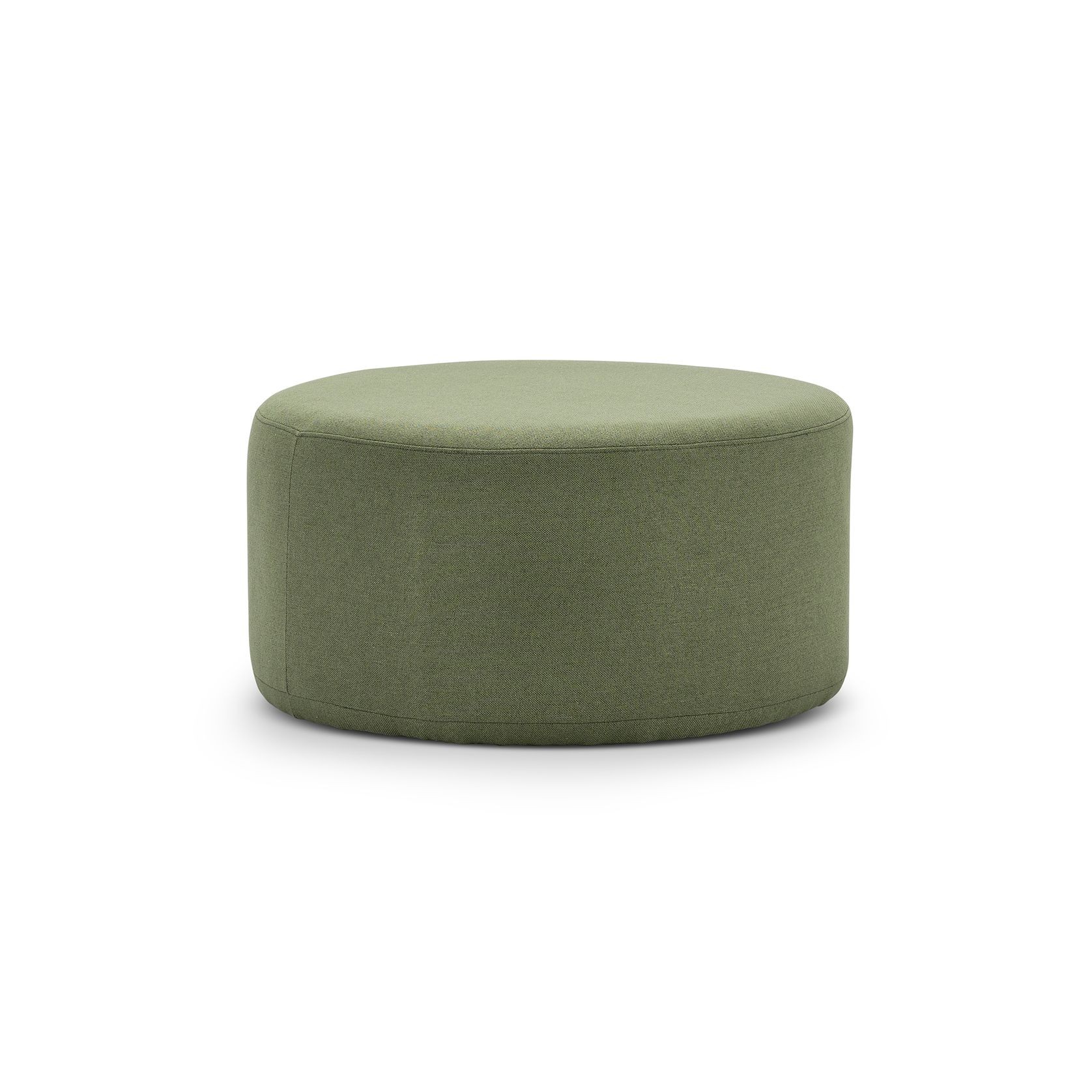 Halle Medium Round Ottoman | Moss Green gallery detail image
