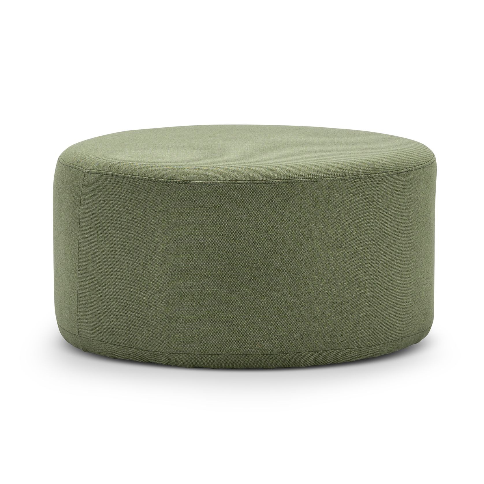 Halle Medium Round Ottoman | Moss Green gallery detail image