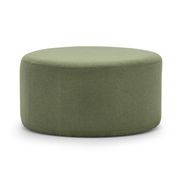 Halle Medium Round Ottoman | Moss Green gallery detail image