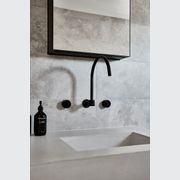 Round High-Rise Swivel Wall Spout - Matte Black gallery detail image