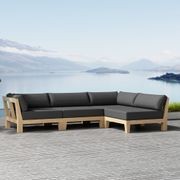 Newport Teak Outdoor Sofa L Sectional - 4 Seat gallery detail image