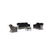 Plantation Outdoor Wicker 3+2+1 Grey Seater Lounge Set gallery detail image