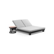 Santorini Double Sun Lounge Set | Grey Cushions gallery detail image