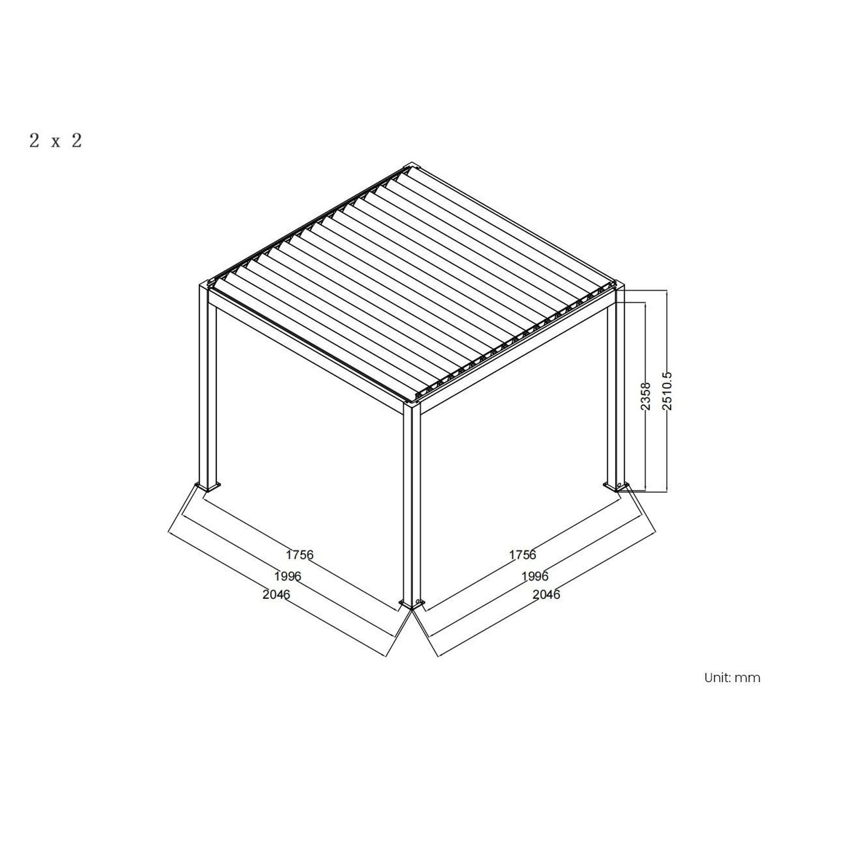 Baltic Motorised Freestanding Louvre Roof Aluminium Pergola gallery detail image