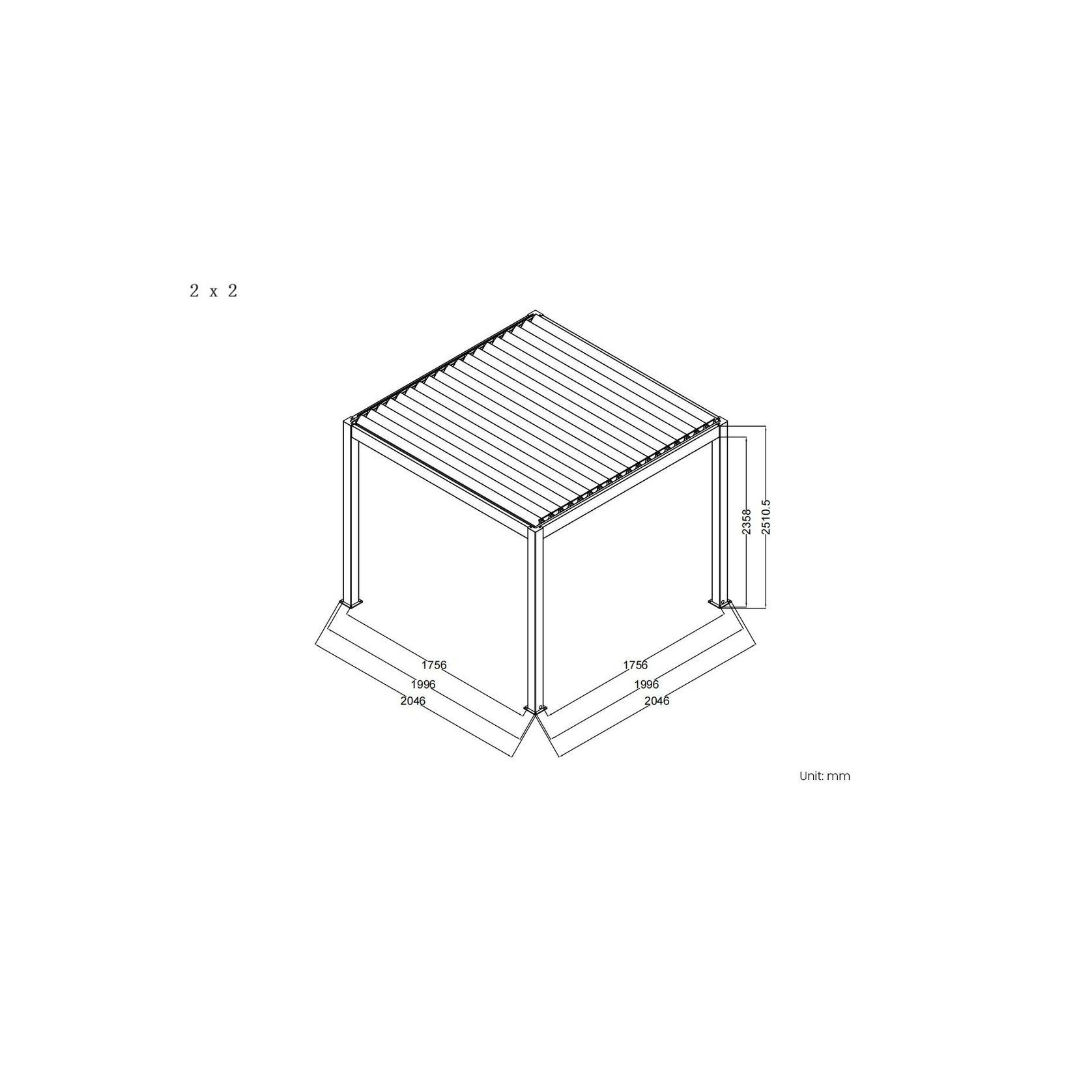 Baltic Manual Freestanding Louvre Roof Aluminium Pergola gallery detail image